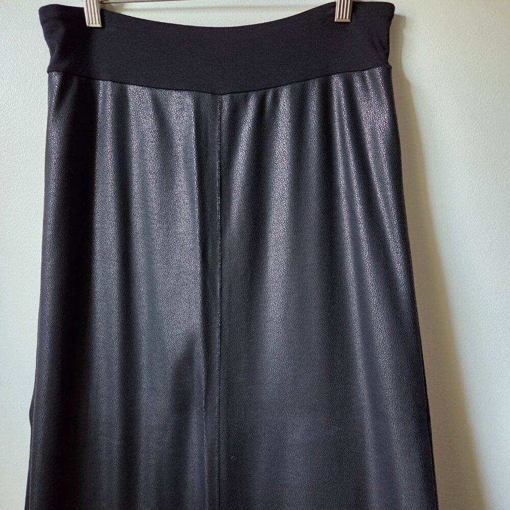 EUC LIKE NEW KAREN KANE BLACK LEATHER LIKE MAXI SKIRT SIZE SMALL - Picture 3 of 16